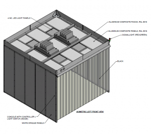 Modulaire hybride cleanroom voor assembleren, inspecteren en verpakken van compressoren