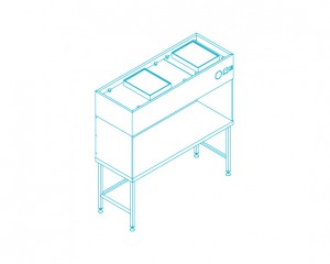 Laminaire downflow kast voor blistermachine