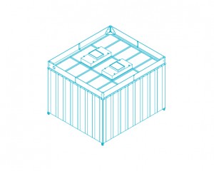 Mobiele cleanroom voor het fabriceren van halfgeleiderverpakkingen